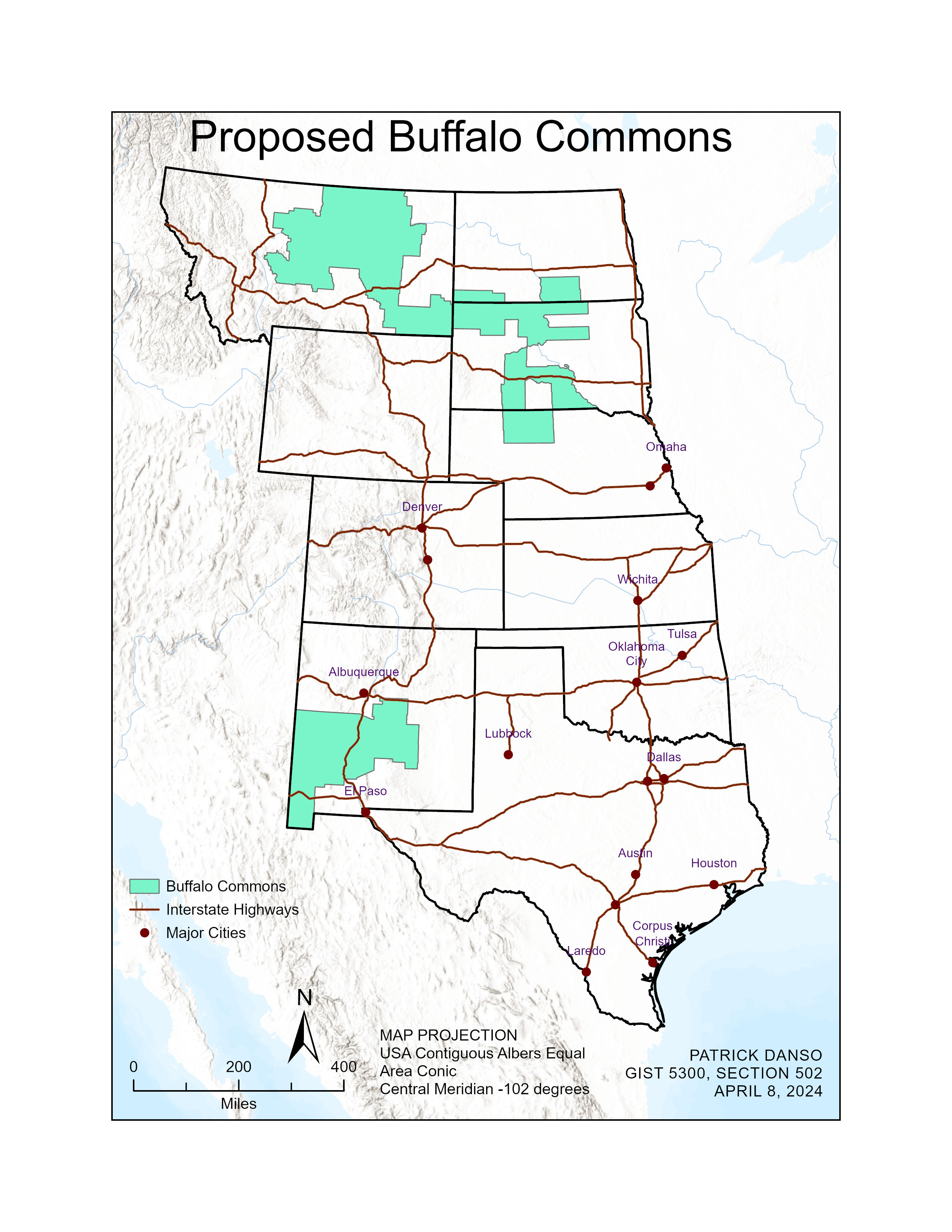 Map 8: Proposed Buffalo Commons
