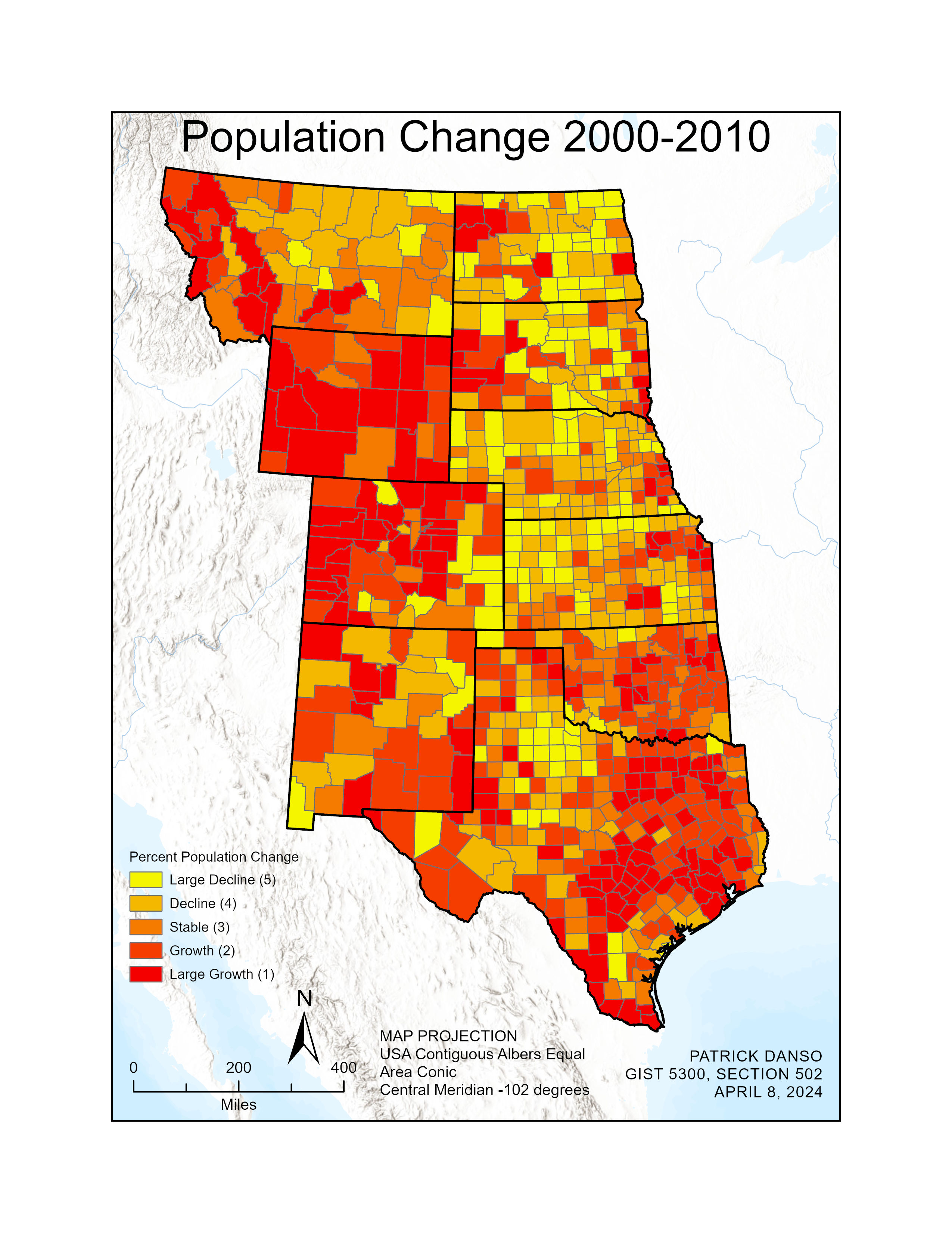 Map 3: Population Change